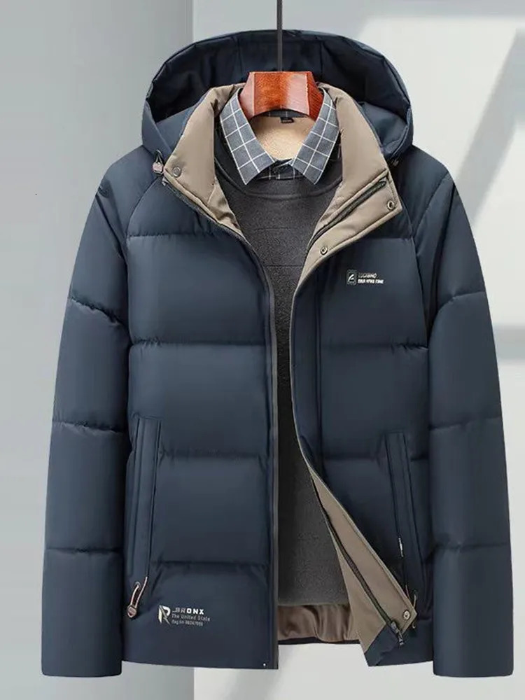 Autumn and Winter Fashion Trend Thick Warm Hooded Cotton-Padded Jacket Mens Casual Loose Comfortable Plus Size Coat 251105