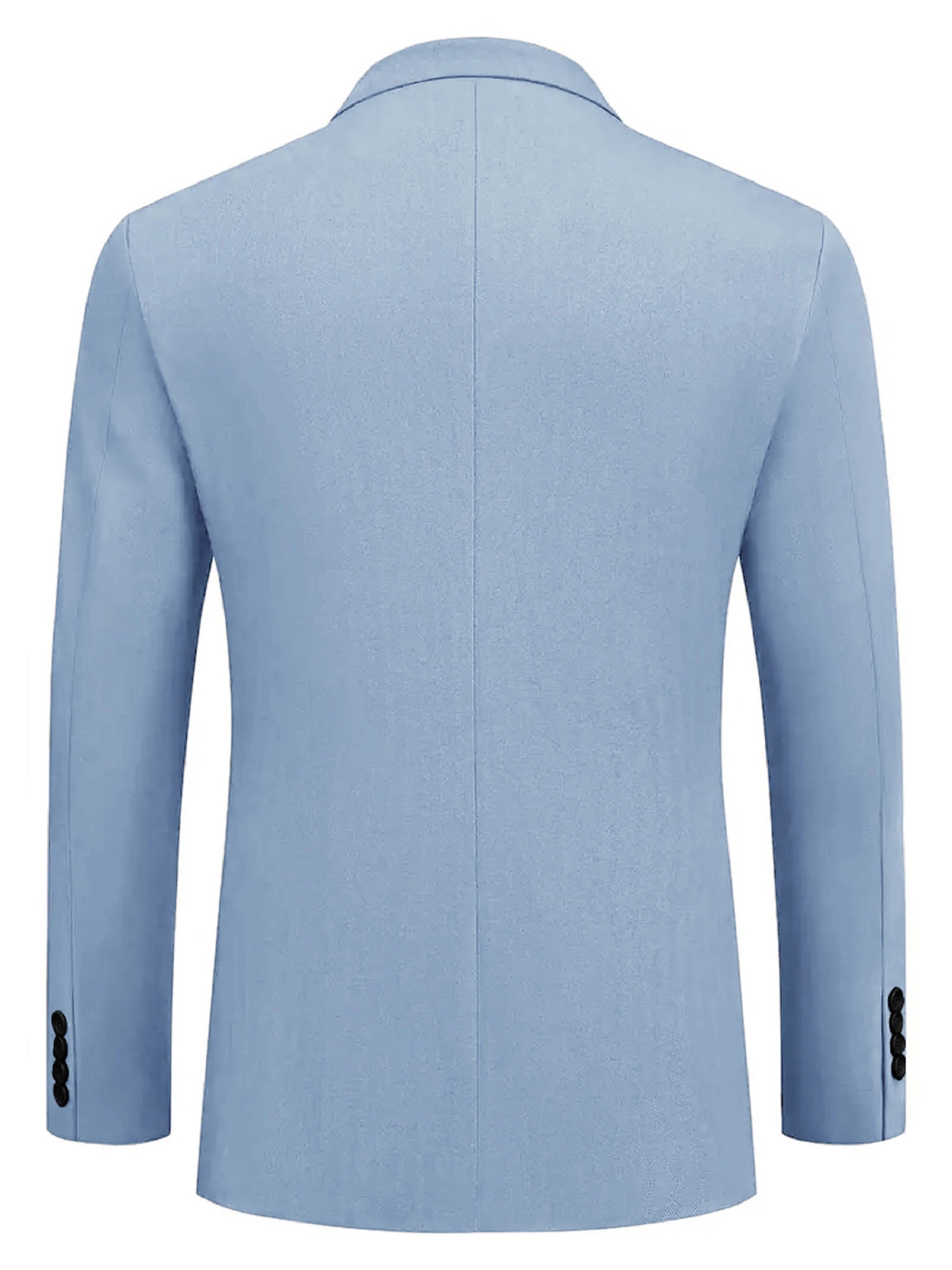 Mens casual solid color two-button suit jacket 251106