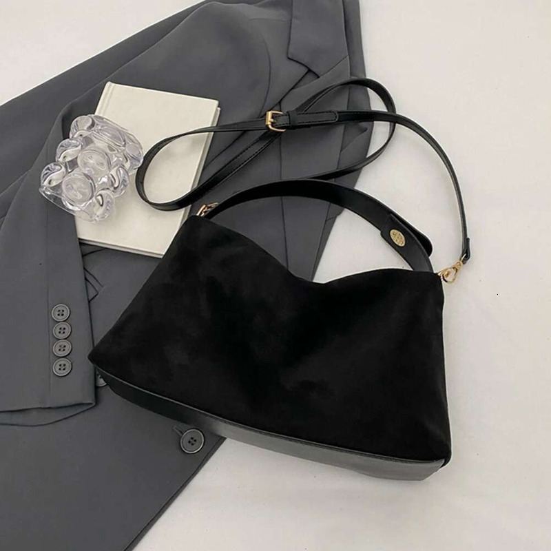 Brand 2024 New Trendy Vintage Women's Handheld Crossbody Soft Suede Shoulder Top-Handle Bag For Ladies Work Travel