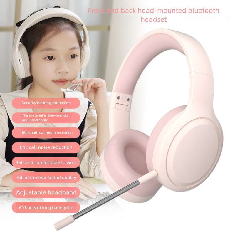 Famous Brand New DR Wireless Children S Learning Ear Back Over Bluetooth Headphones Long Battery Life Headset