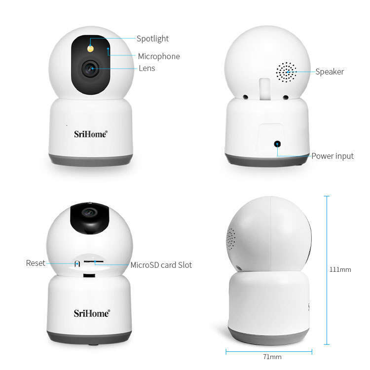 Home indoor 4 million HD pixel intelligent remote monitoring camera wifi network monitor
