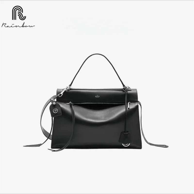 RAINBOW Fashion New High-Quality Leather Handbag For Women Simple Versatile Single Shoulder Crossbody Bag Trendy Sizes