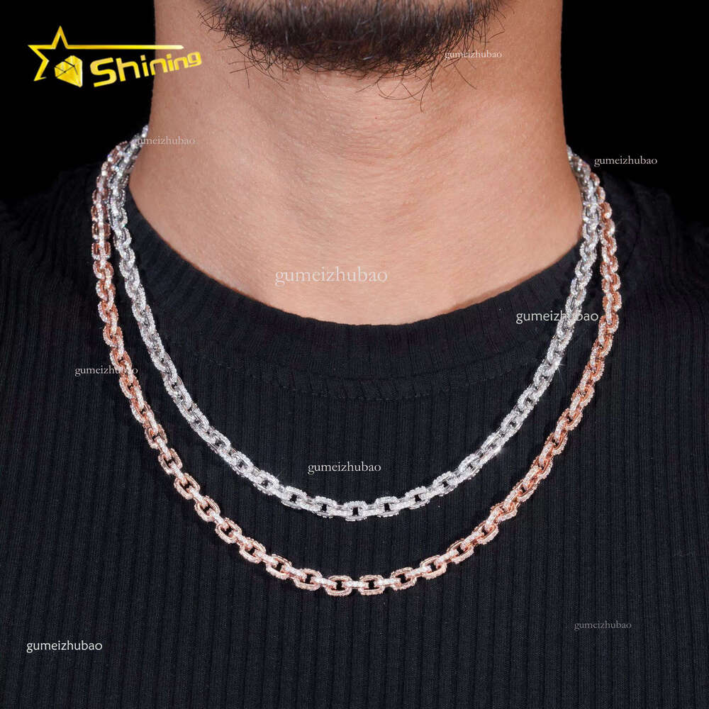 Hot Sale 4mm Iced Out Chain Sterg Sier Pass Dia Tester GRA Certified VVS Moissanite Bracelets Hiphop Jewelry