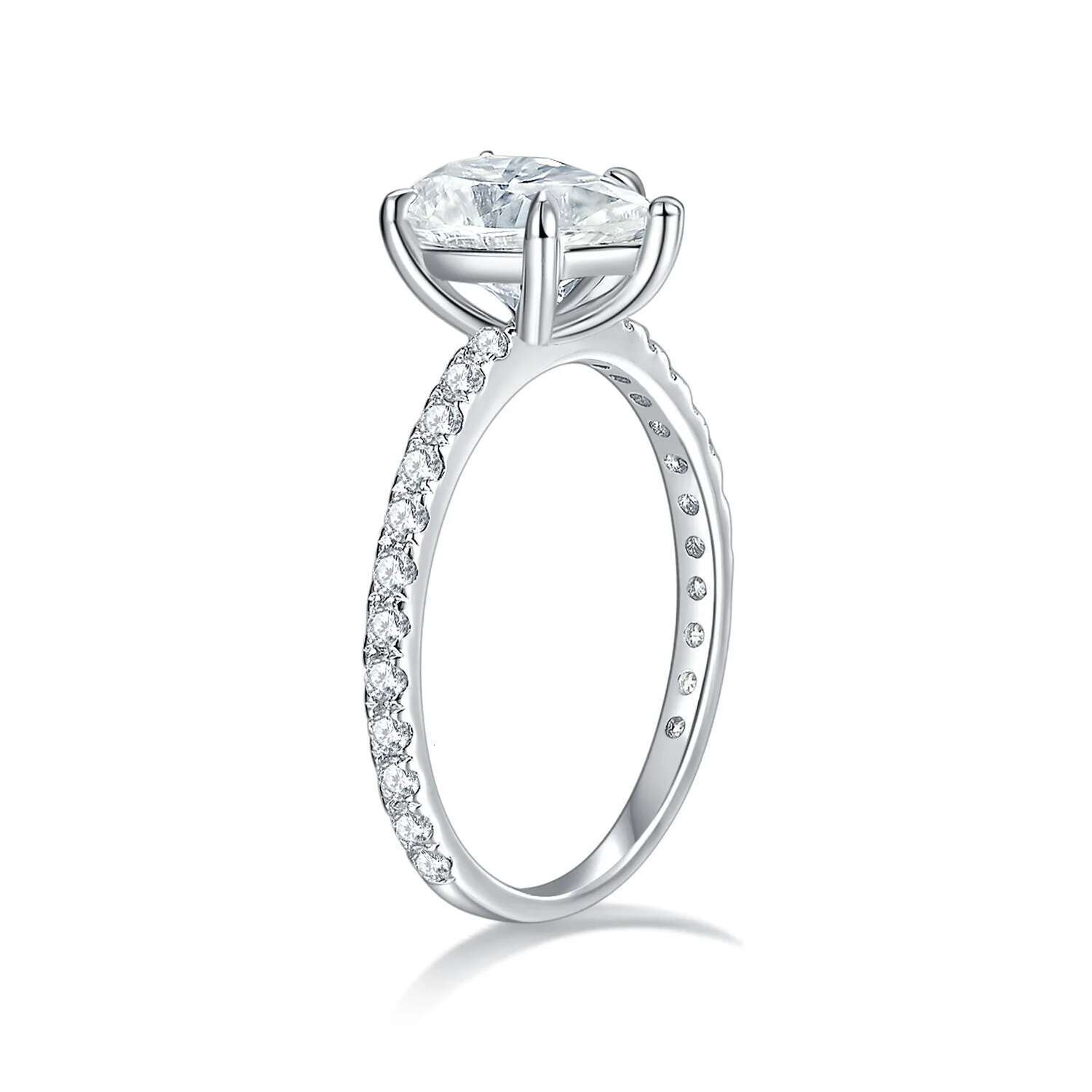 1.6CT Pear Full Moissanite Diamond Luxury Shaped Ring Wedding Rings 925 Sterling Silver 18k White Gold Top Quality for Women New