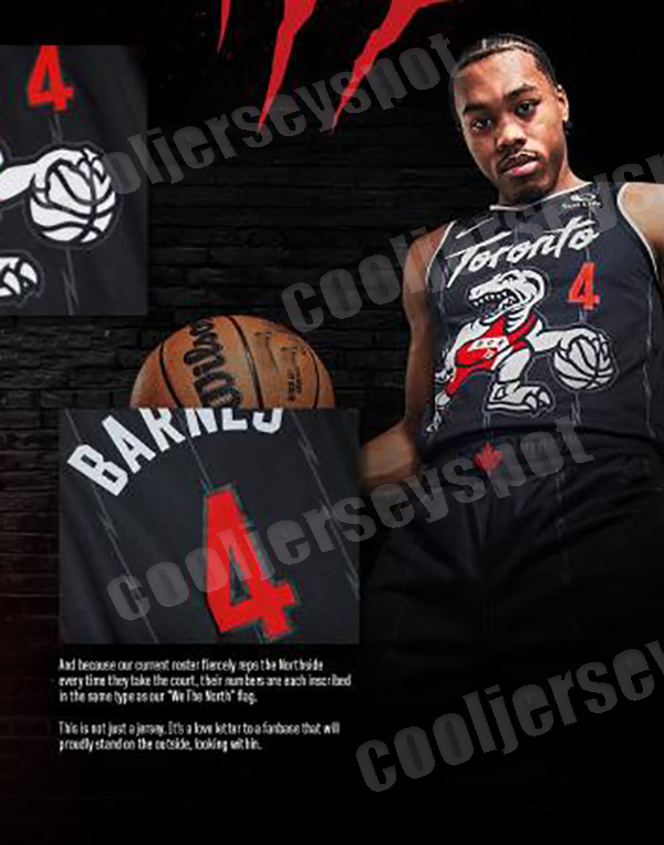 Custom New 2025-26 City Jersey Barnes Quickley Barrett Ingram 100% Stitched Embroidered