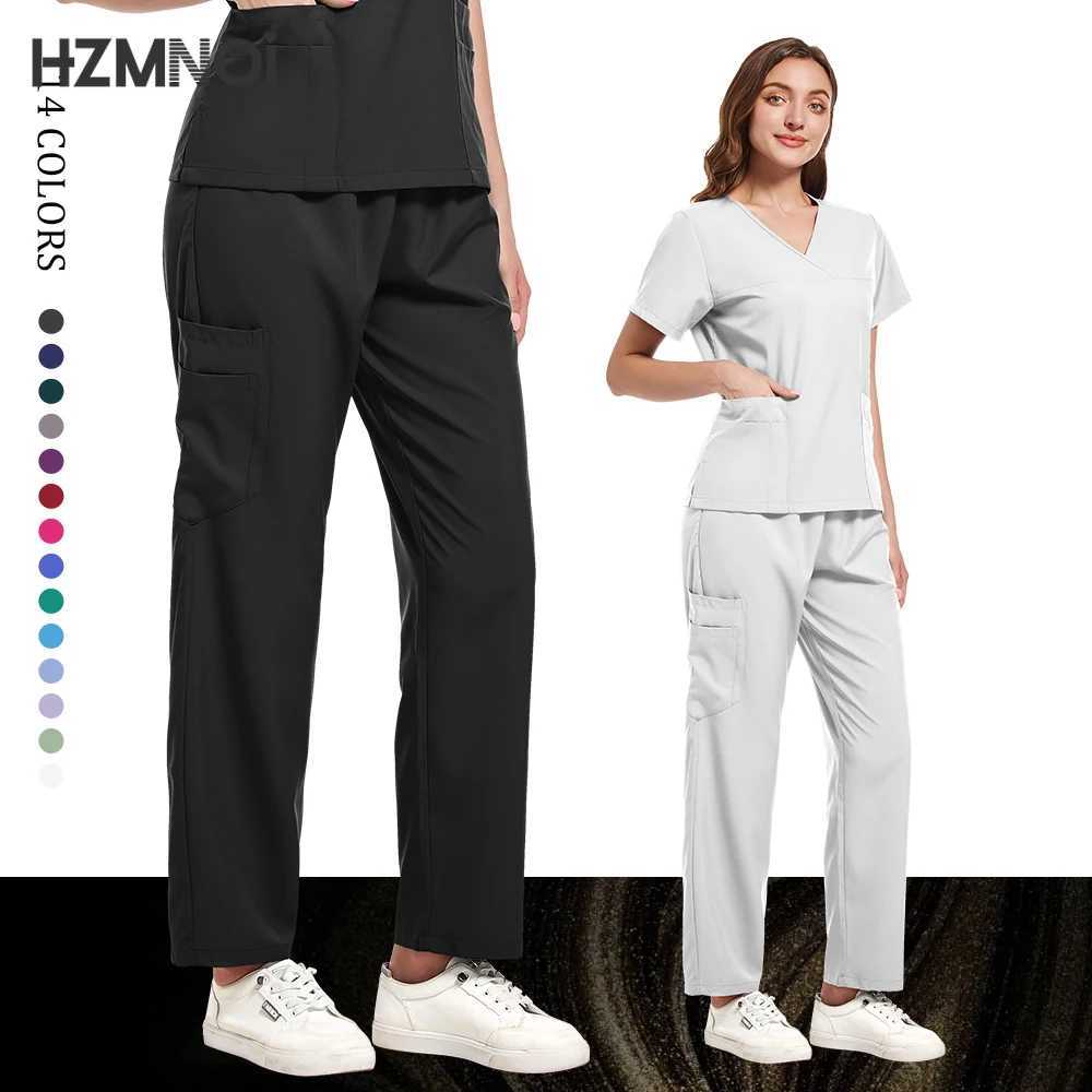 Hot Sale Scrub Sets Uniform Women Joggers Hospital Accessories Doctor Work Wear Top Pants High Quty Medical Scrubs Nurse Suit X250410