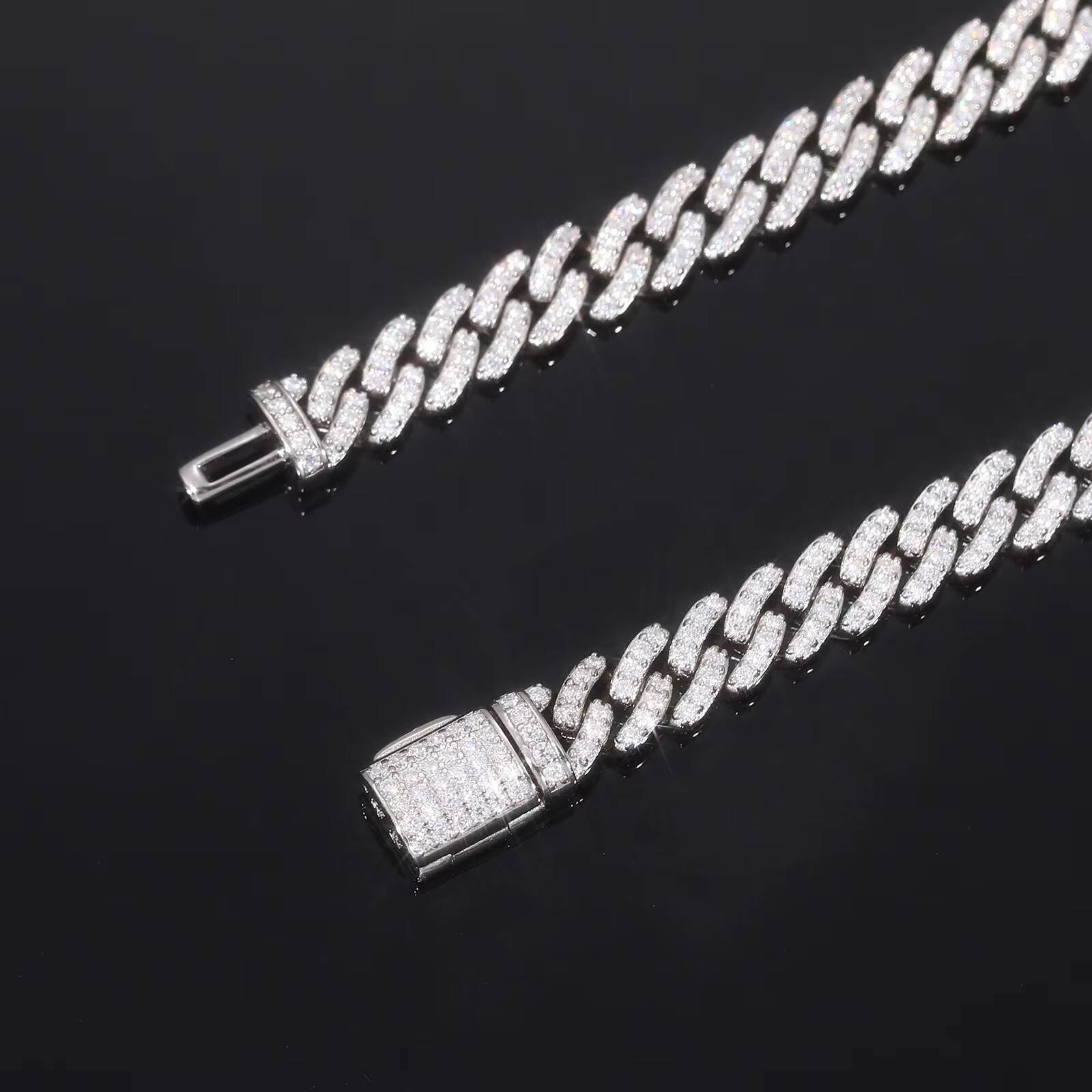 Cheap Price Pass Diamond Tester 6mm 925 Sterling Silver VVS Moissanite Iced Out Hip Hop Jewelry Cuban Link Bracelet Men Women