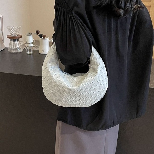 Free shipping designer bags Free Shipping New Designer Foreign Trade Trendy Textured Woven Handbag For Women Versatile Commuter Solid Color Underarm S