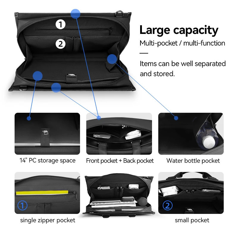 Mark Ryden Office Bussiness Computer Bag crossbody bags Briefcases High Quality leather bag men office bag 251106