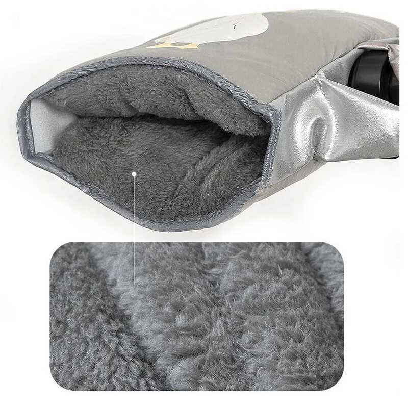 Fashion Cartoon Motorcycle Handlebar Muffs Protective Motorcycle Scooter Thick Warm Grip Handle Muffs Rainproof Winter Gloves S25118