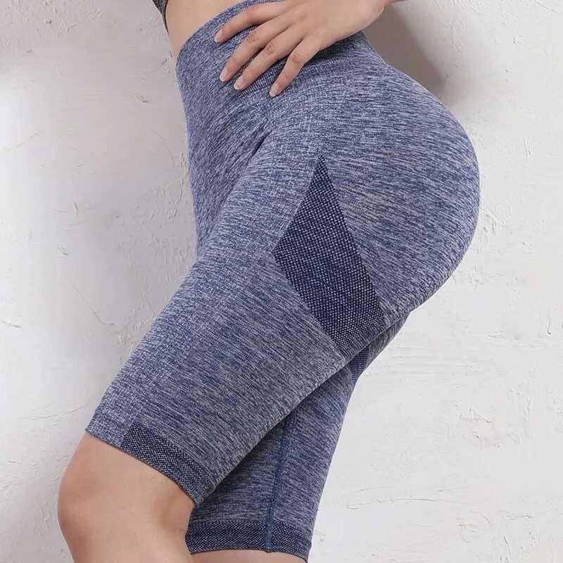 Womens stretch yoga shorts high waist abdominal control pleated boots no shoulder lift gym compression leggingsW250411