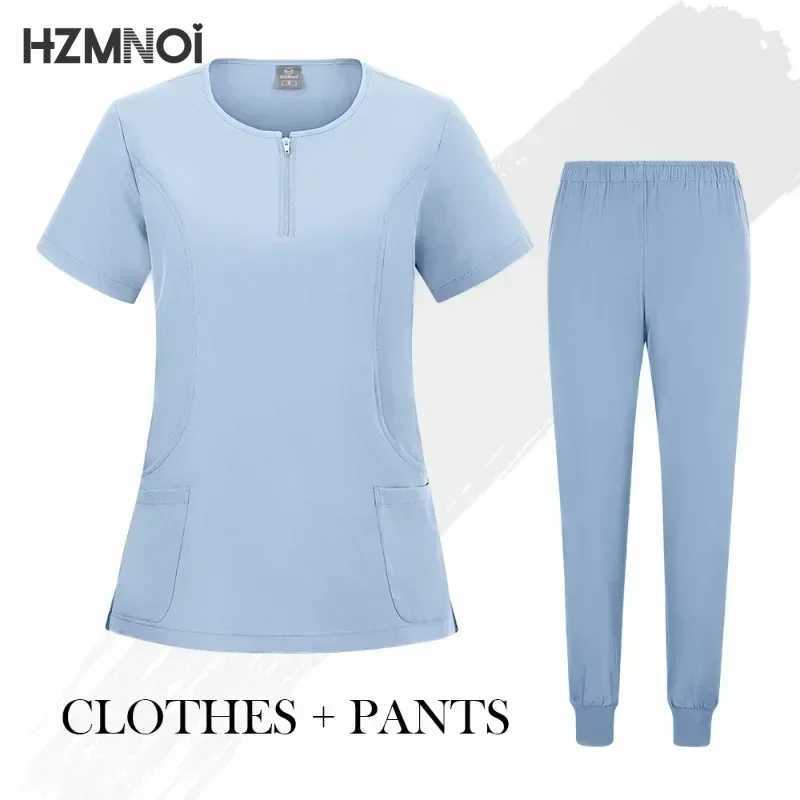 New Medical Uniforms Men Women Nursing Clothes Beauty Come Nurse Scrubs Sets Doctor Dentist Workwear Clinical Tops Pants X250410