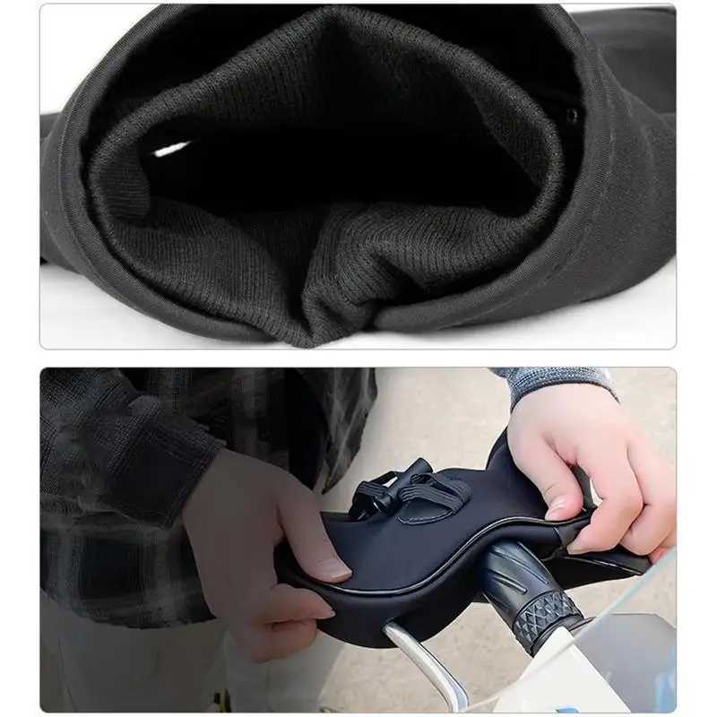 Motorcycle WarmHandlebar Muff Grip Handle Bar Muff Rainproof Riding Protective Winter Scooter Thick Warmer Thermal Cover Gloves S25118