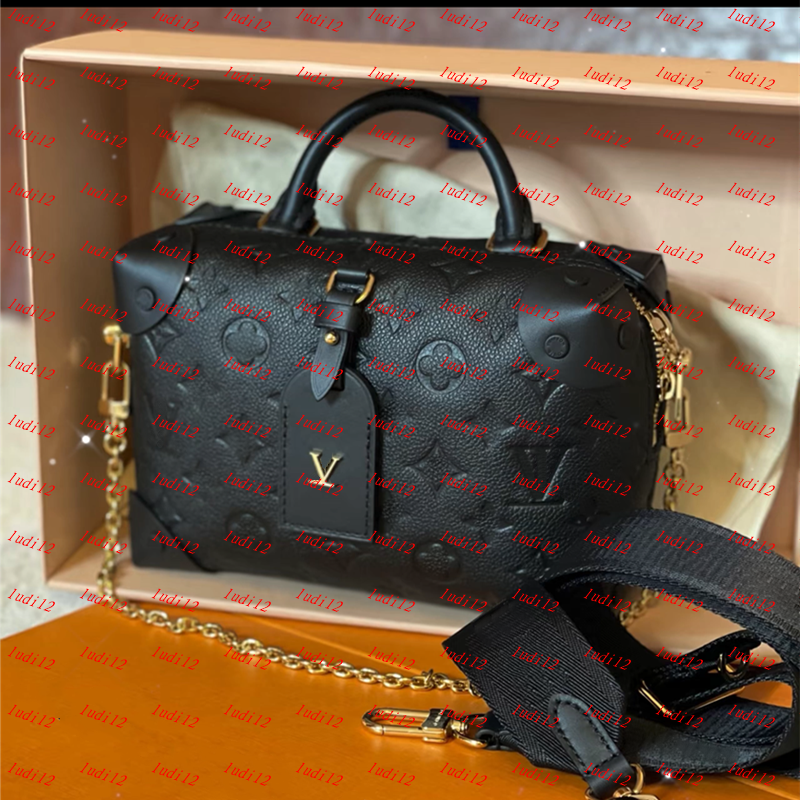 10a Best Sellers petite malle souple bag Womens crossbody shoulder bag Luxury designer handbag mirror quality leather chain bag black embossing Square box bag