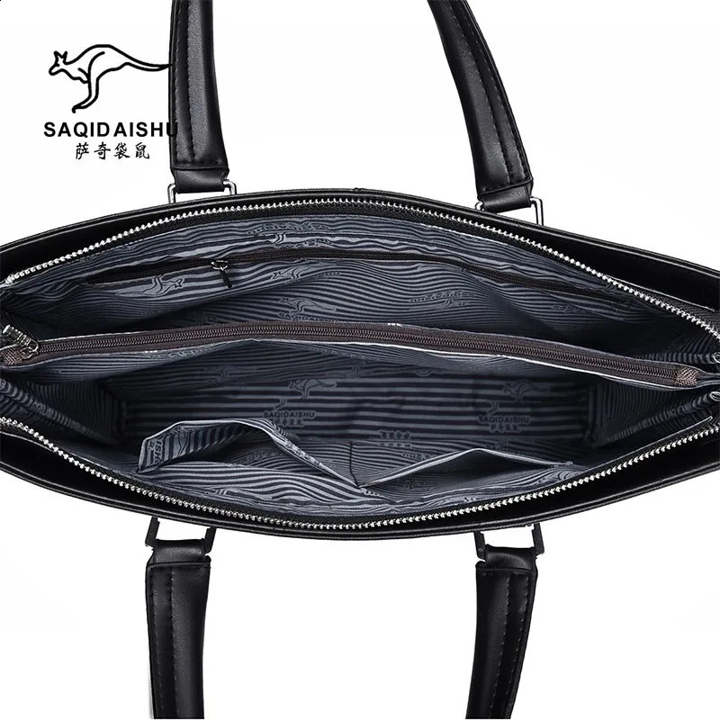 PVC fashion mens bag computer handbag single shoulder cross business briefcase 250409