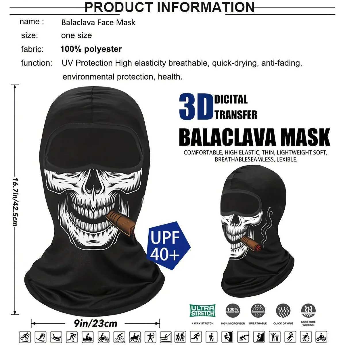 Outdoors Sunscreen Balaclava Icethread Full Face Scarf Mask For Motorcycle Fishing Face Cover Cap Bicycle Cycling Headgear S251110