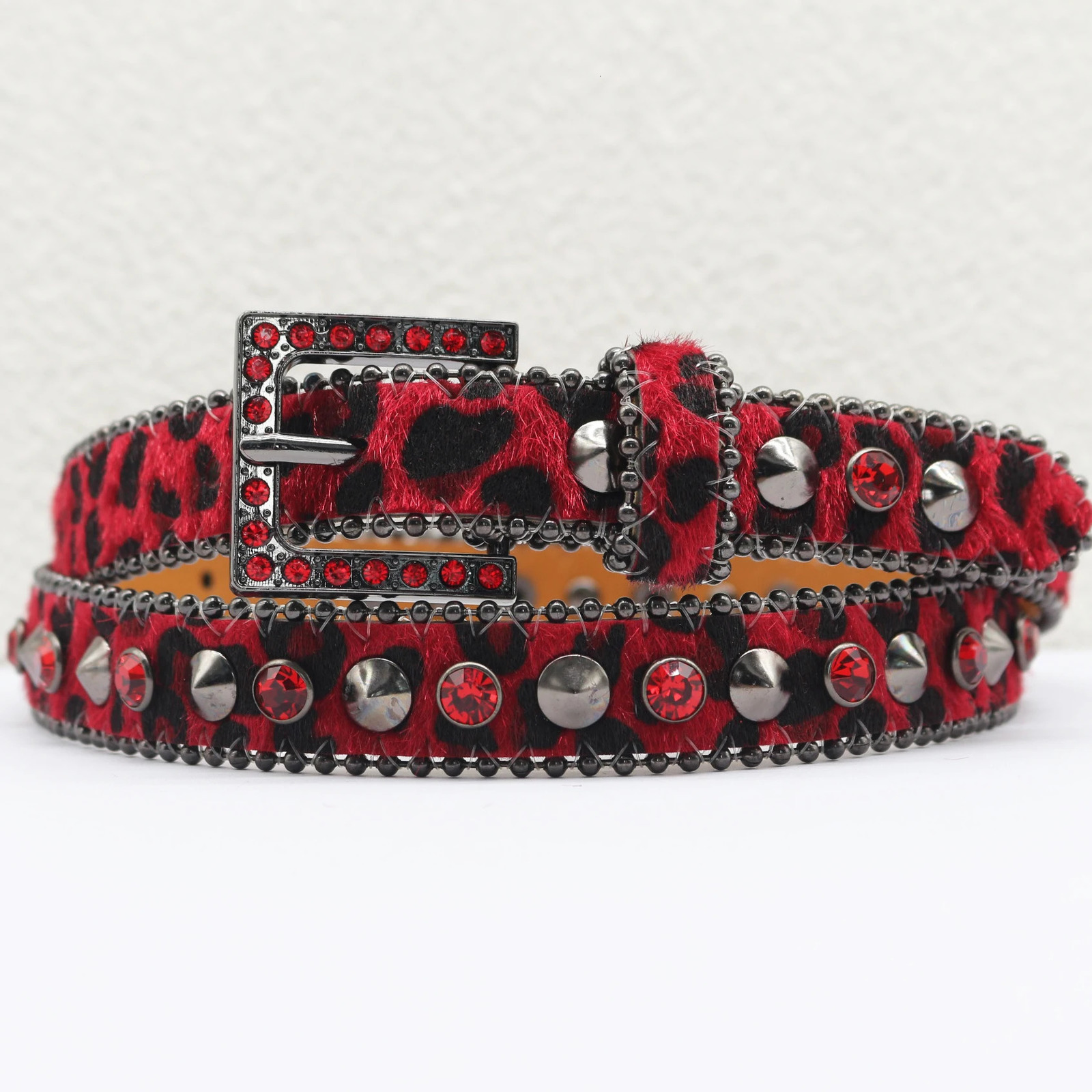 Fashionable European and American style high-end belt Y2K rhinestone belt alloy buckle rhinestone decorative belt 251110