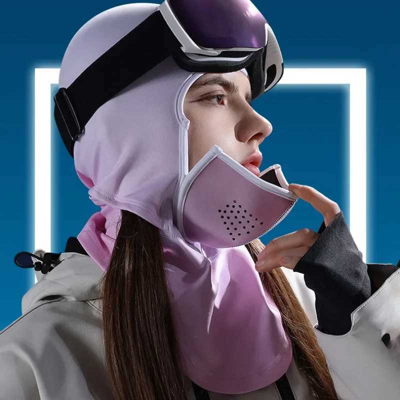 Winter Fleece Hat Balaclava Face Mask Neck Warmer Magnets Ski Mask Breathable Windproof Mask Head Cover Sport Cycling Ski Scarf S251110