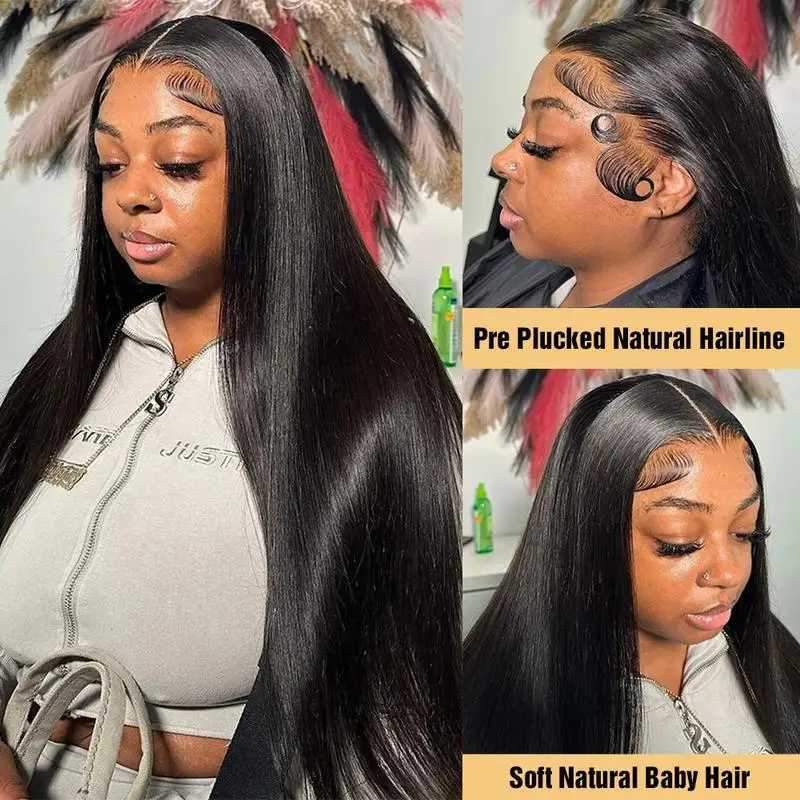 100 Brazilian Human Hair 13x6 Bone Straight Lace Front Human Hair Wigs 30 Inch 13x4 HD Lace Frontal Wig for Women Pre PluckedT251111