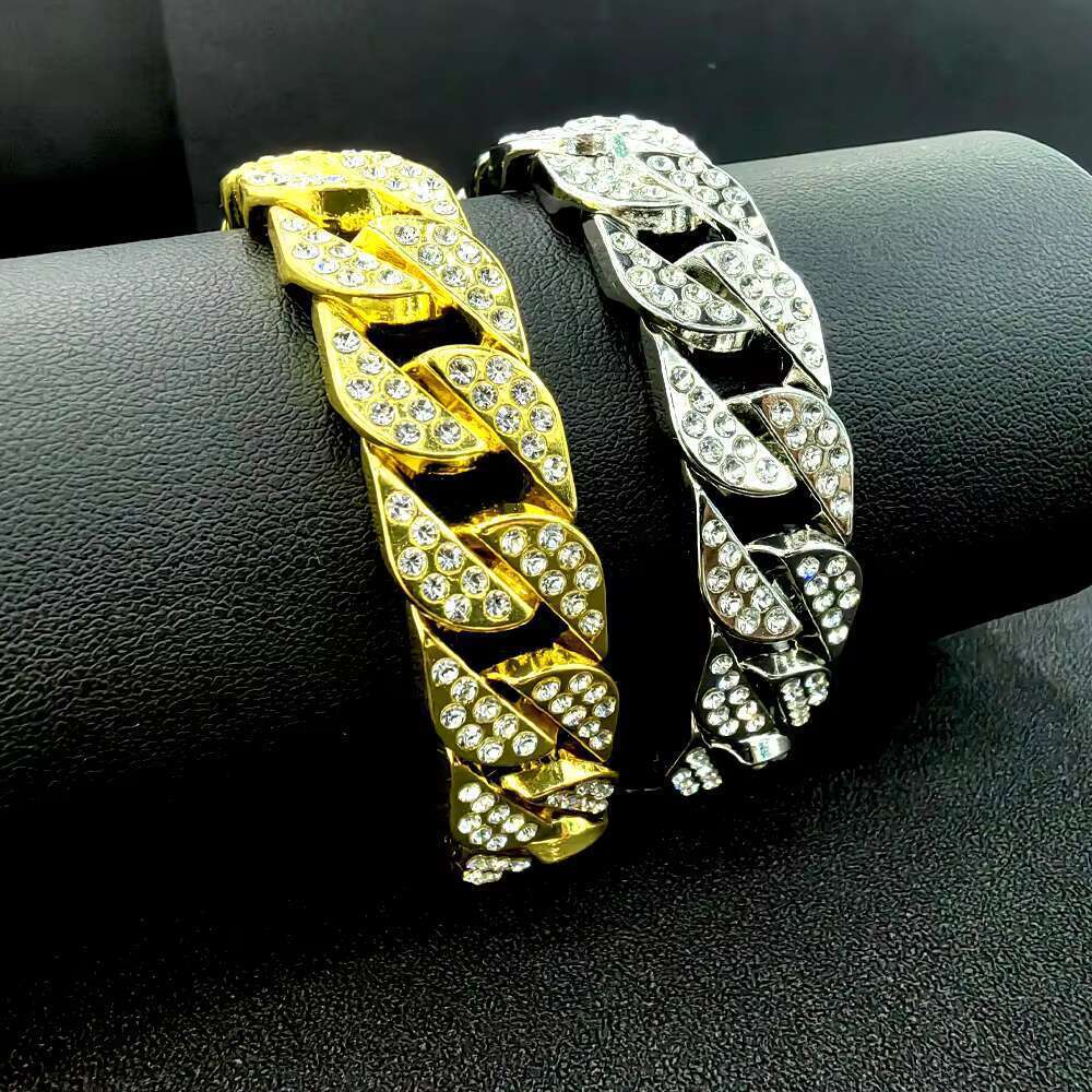 DHCollections Factory Hot Sale Iced Out 15mm Miami k Cuban Chain Bg Rhie Necklace