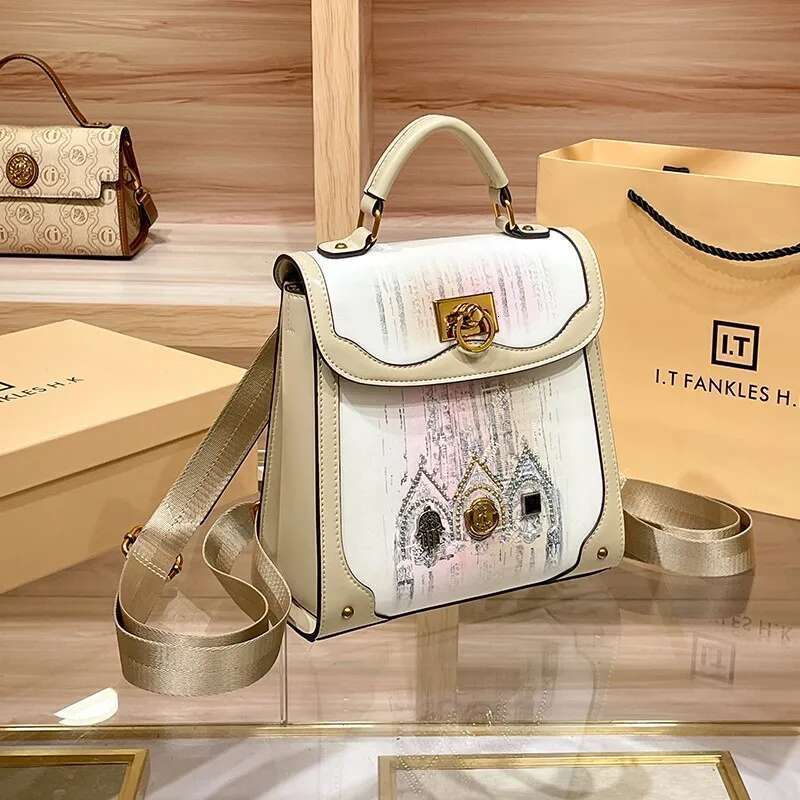 Women's Bags Brand genuine leather shoulder bag for women's 2024 new summer high-end fashion travel small backpack, handbag