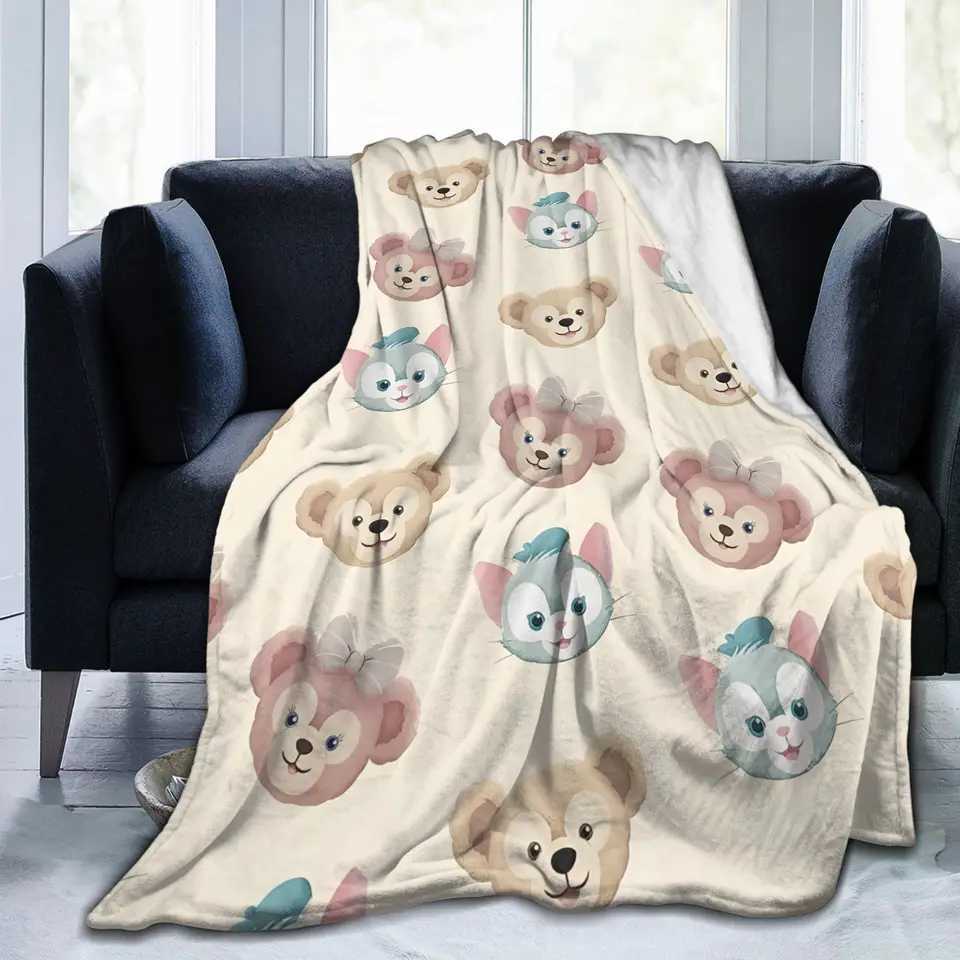 Duffy Bear And Friends Velvet Throw Blanket StellaLou LinaBell for Bedspreads Knitted Blanket Car Lightweight Portable Quilt C251111
