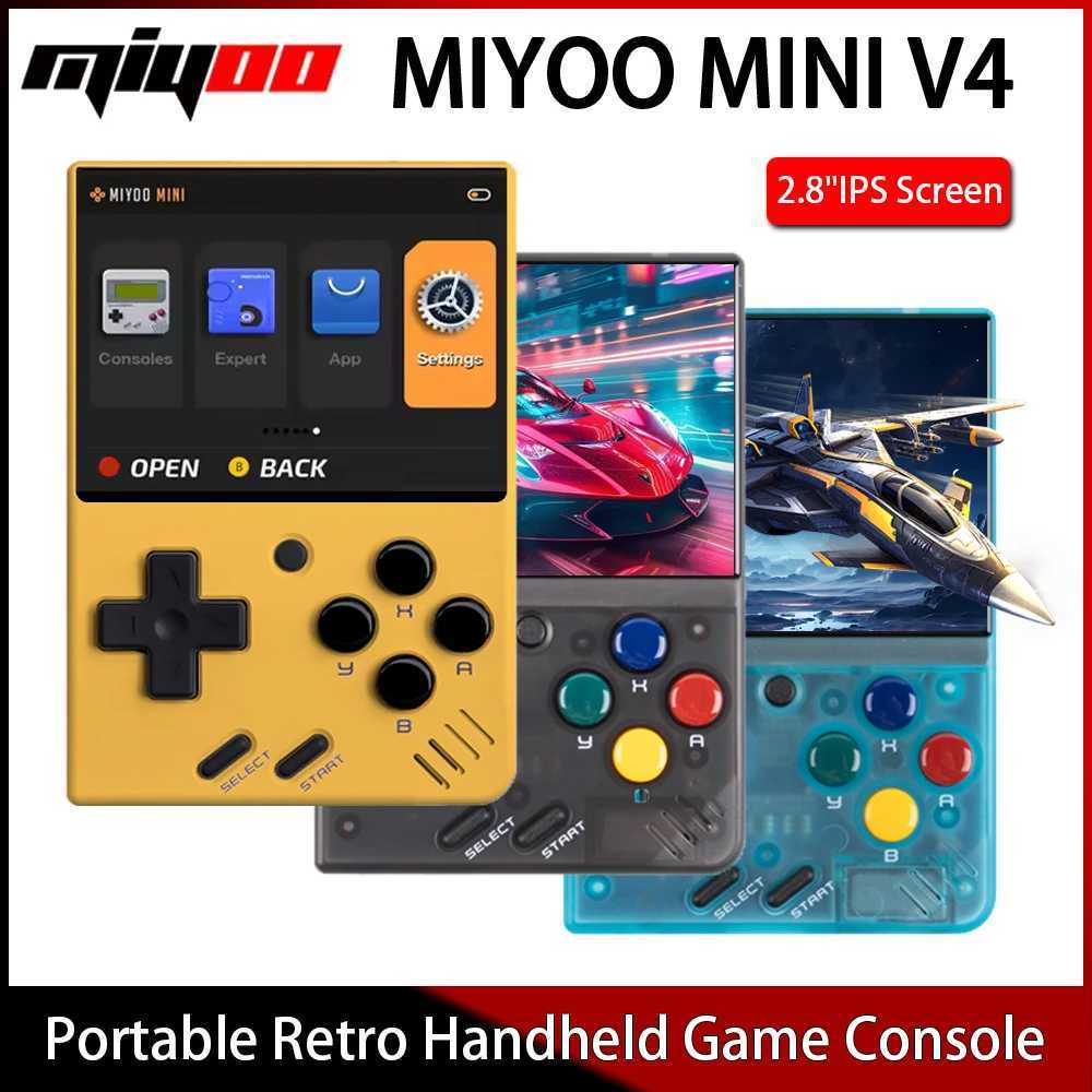 MIYOO Mini V4 Portable Retro Handheld Game Console 2.8-inch IPS Screen Mini Video Game Console Classic Game Simulator Player T250411