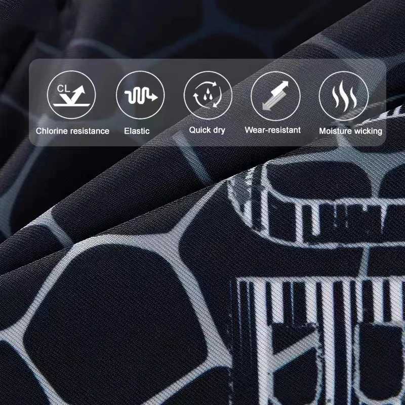 Large mens swimming trunks teenagers swimming shorts beach wear spa hot spring surfing moisture-proof swimwear boxerW250410