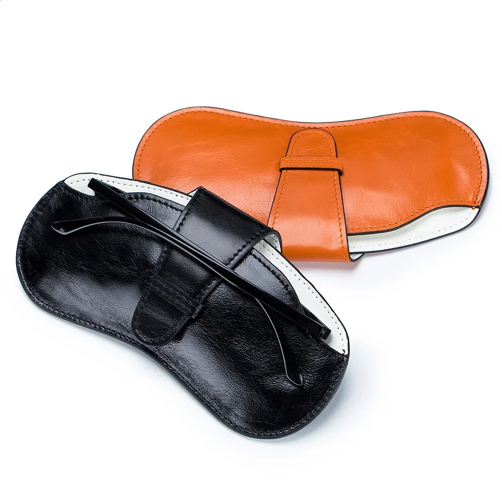 Glasses Case Neutral Leather Glasses Bag Fashion Portable Sunglasses Case Accessories Womens Glasses Case 250409