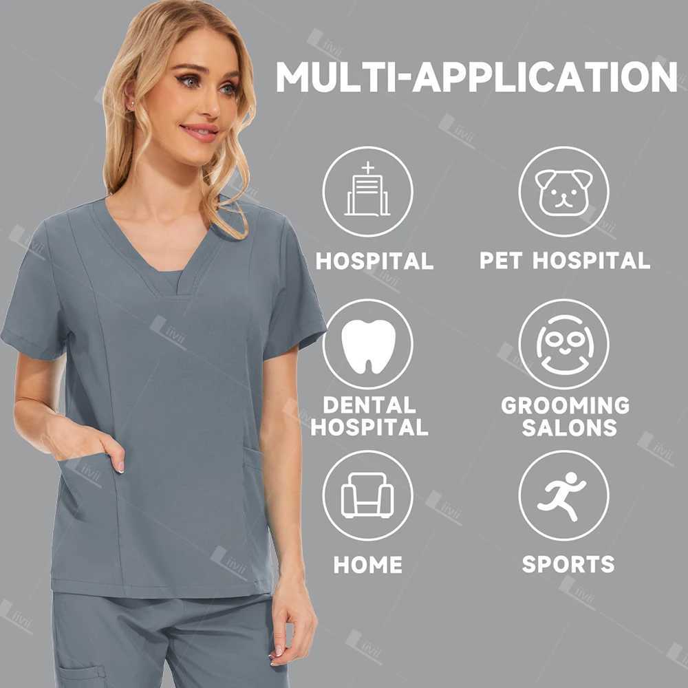 Surgical Uniforms Womens Scrub Set Medical Nurse Beauty Sn Work Clothes Clinical Scrub X250410