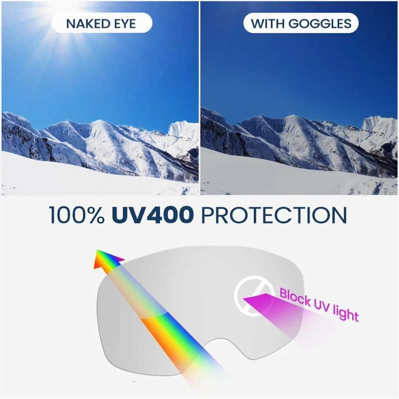 MAXDEER Ski Goggles Men Women Snowboard Goggles Waterproof Double Layer Anti-fog Ski Glasses UV Protection Snow Skiing Eyeware K251110