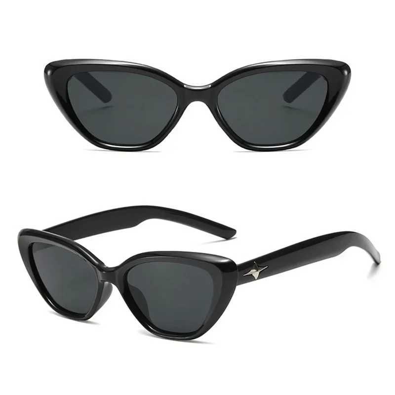 New Fashion Summer Retro Cat Eye Sunglasses UV400 Shadow Small Triangle Glasses Simple High Quality Street Style SunglassesT250411