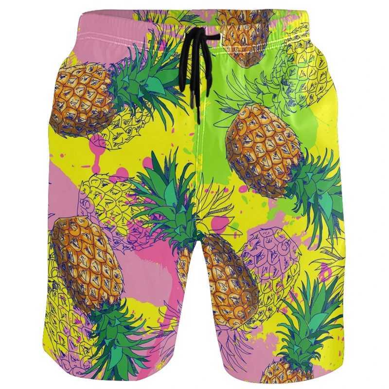 Fashion y2k board shorts mens 3D printing tropical Hawaiian beach shorts swimsuit family 2023 summer cool ice shorts swimming trunks swimming trunksW2