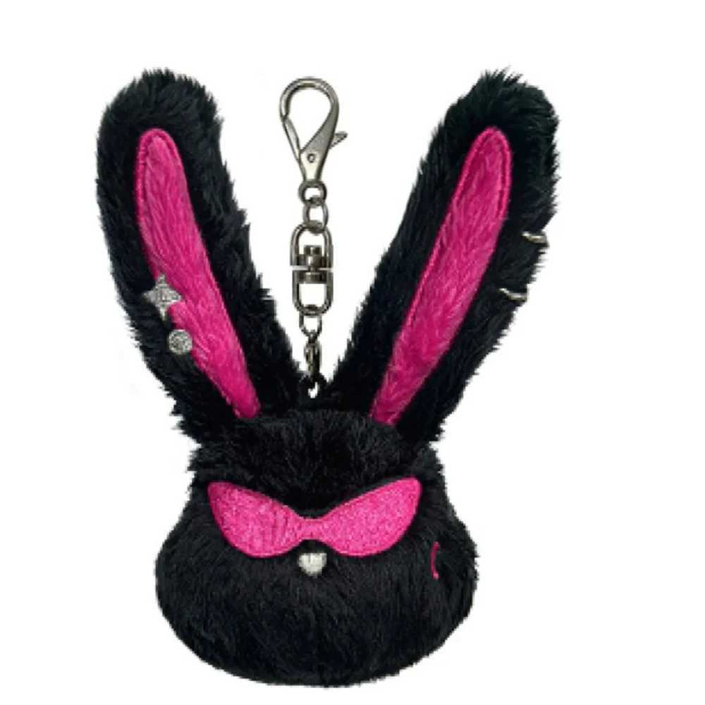Kpop keychain 13cm cartoon cute plush headband black long ear pendant bag accessory keychain Kpop idol Yeosang San fan gift W250411