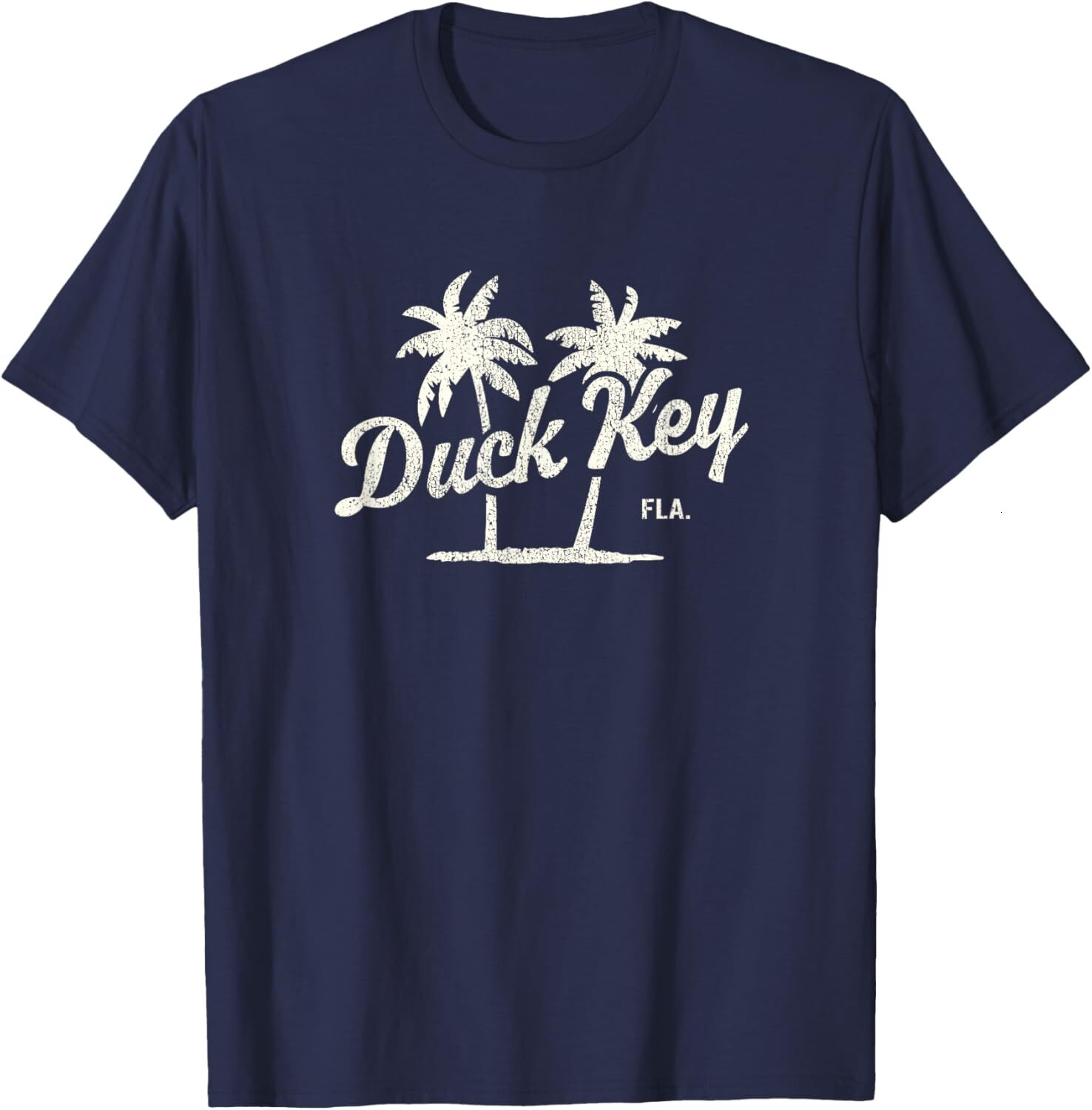 T shirt for Mens Duck Key Florida Vintage 70s Palm Trees Graphic Graphic Tee Casual Tops Clothes Short sleeve cool
