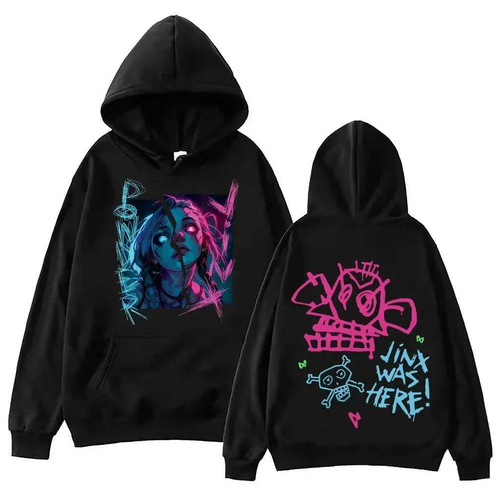 2025 Hot Selling Arcane Jinx Hooded Sweater Harajuku Hip Hop Sweater Top Sweater Fan Gift Hooded SweaterW250411