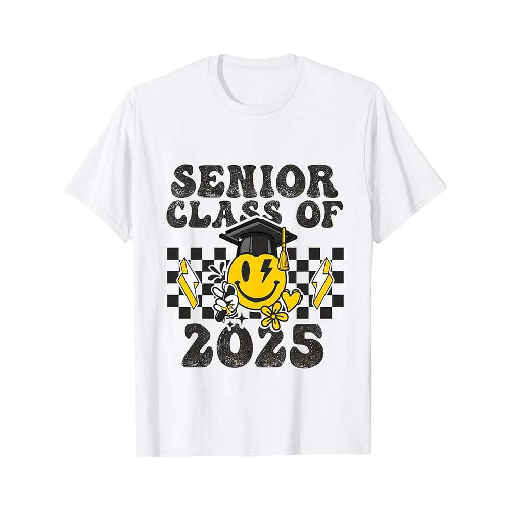 Designer T shirt Senior Graduation Class Of 2025 High School College Graduate - 220g T shits
