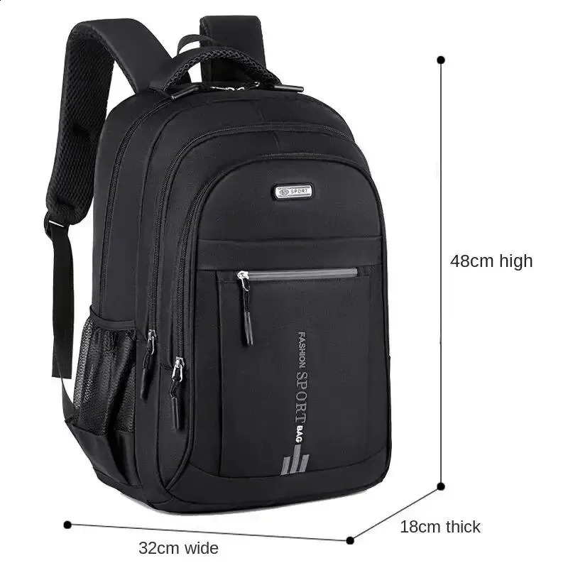 Backpack Mens Womens Oxford Cloth Backpack High Capacity Junior High School Student Schoolbag Mens Travel Backpack 250407