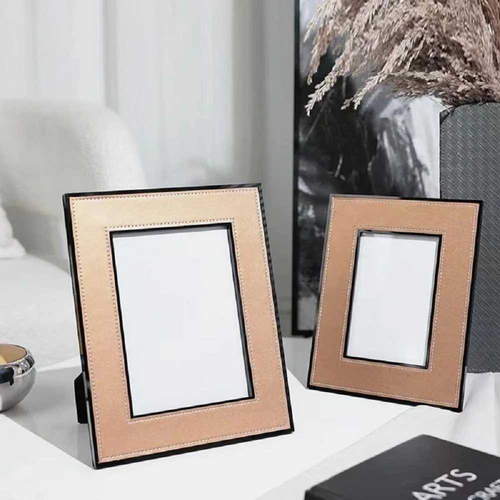 Modern Luxury Leather Photo Frame Home Decoration Item L251110 H260306