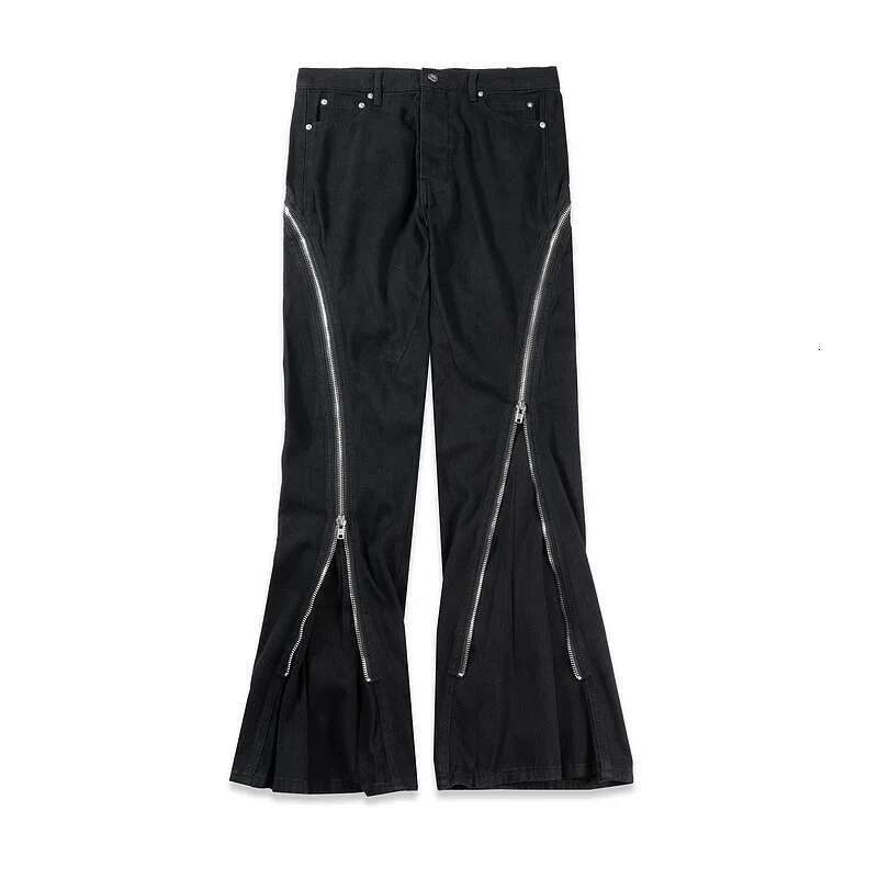 Brand New Classic Rick Folding Zipper Slim Fit Straight PANT Cotton Denim Pants Comfort Casual Jeans