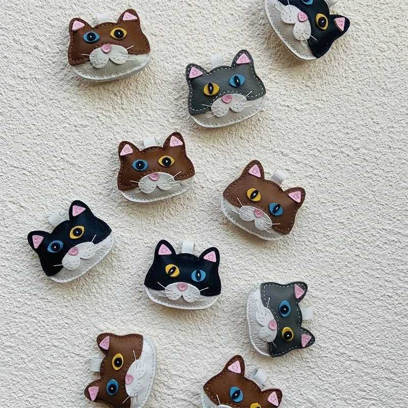 Cat themed brand latest denim bag hanging accessories sheepskin high-quality keychain backpack charm DIY bag decoration exquisite gift W250411