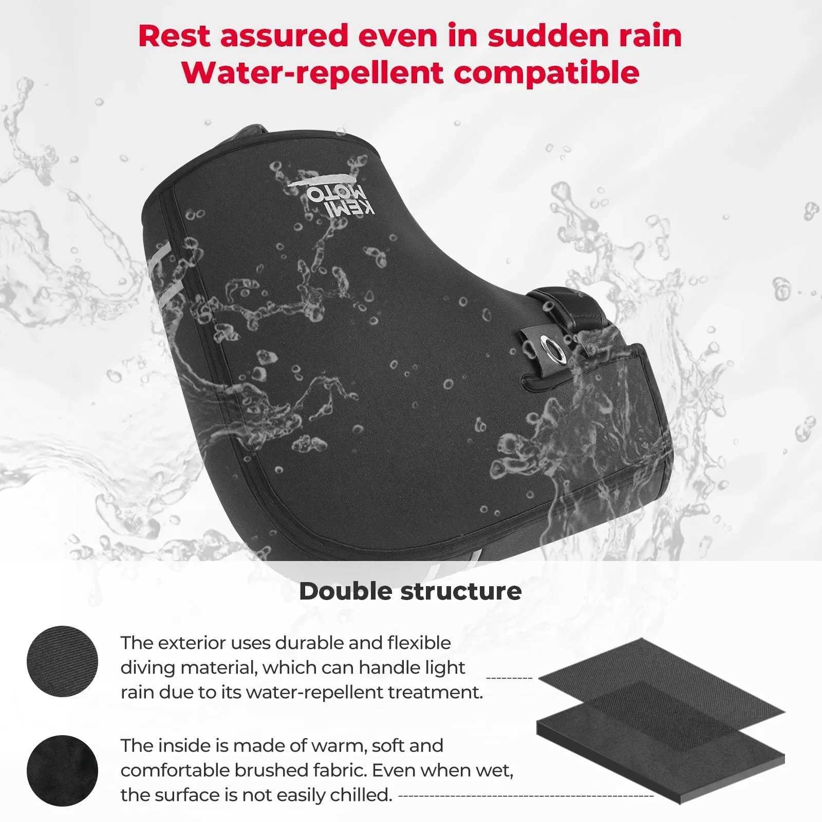 KEMIMOTO Motorcycle Handlebar Gloves Scooter Hand Bar Winter Gloves Windproof Waterproof Washable For ATV Snowmobile S25118