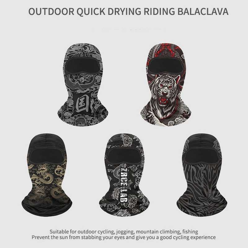 Summer Motorcycle Balaclava Bicycle Hat MTB Bike Bicycle Helmet Hood Caps Men Skull Full Face Mask Breathable Cycling Headgear S251110