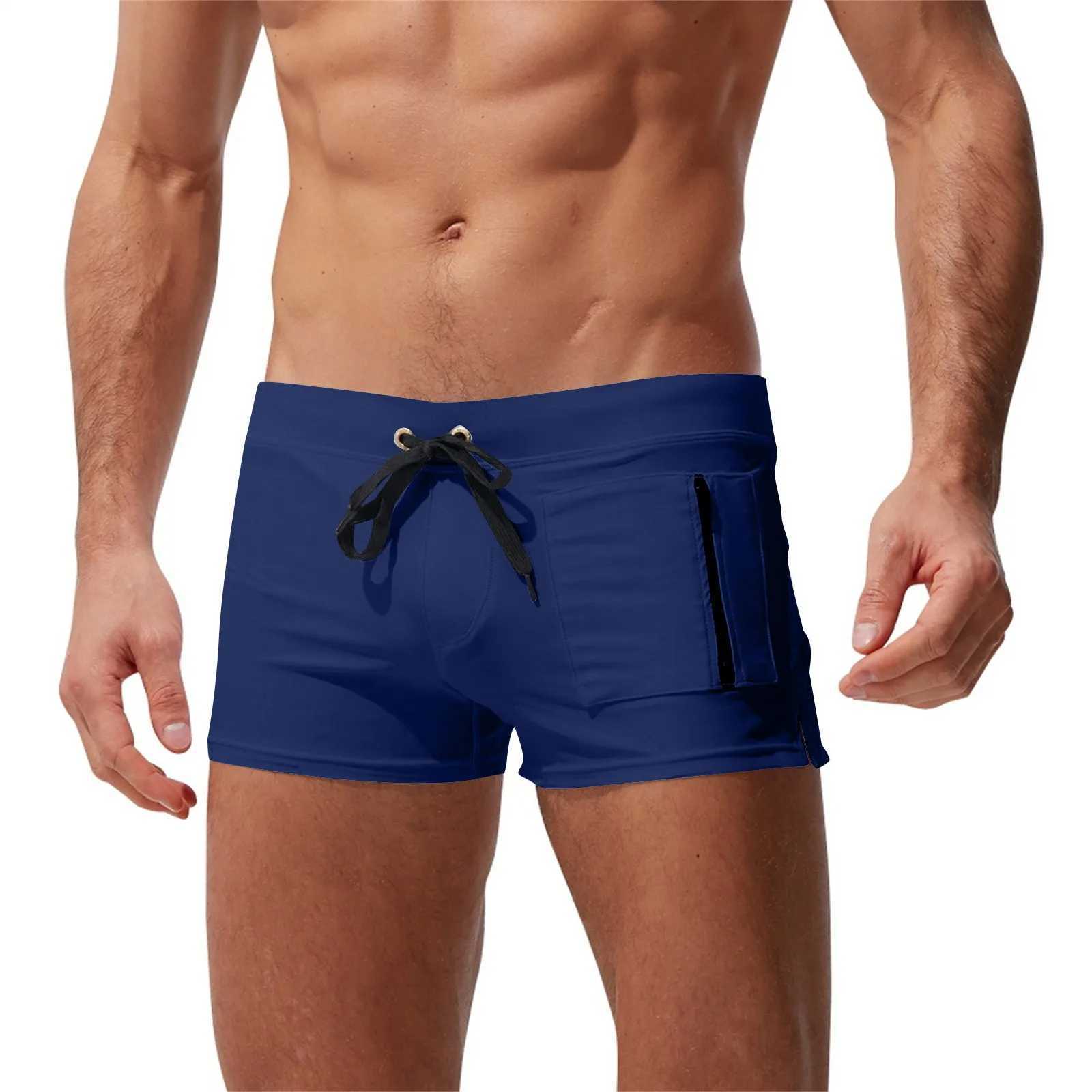 Swimming shorts mens zipper pocket casual mens shorts quick drying board shorts mens luggage summer mens shortsW250410