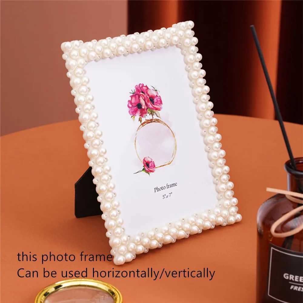 French Vintage Pearl Photo 367810Heart-shaped Round Square European Light Luxury Childrens Frame Home Decoration L251110 H260306