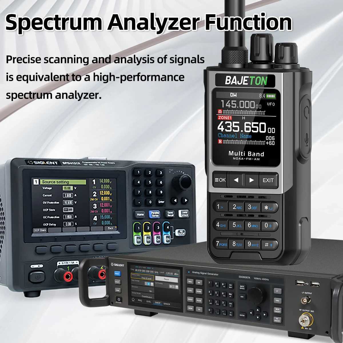 BAJETON BJ-8300 Ham Ra SW AM SSB CB Amateur Wireless Phone Programming Walkie Talkie NOAA Handheld Two Way Ra H251111