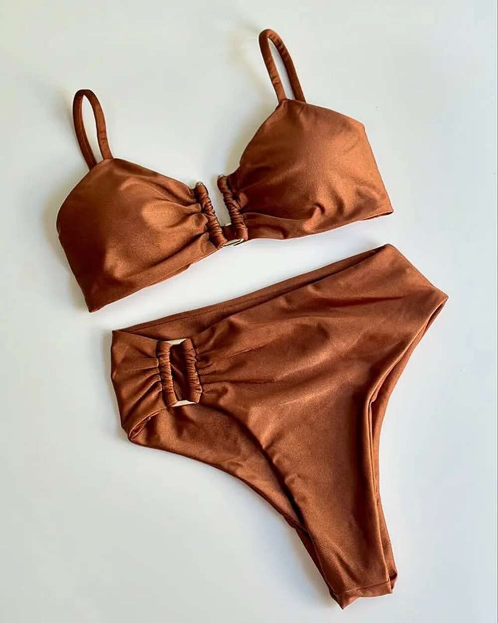 Bandeau Push Up Women Swimsuits 2024 Sexy Female Swimwear Brazilian Bikini Set Thong Biquini Swim Suits Solid Beachwear