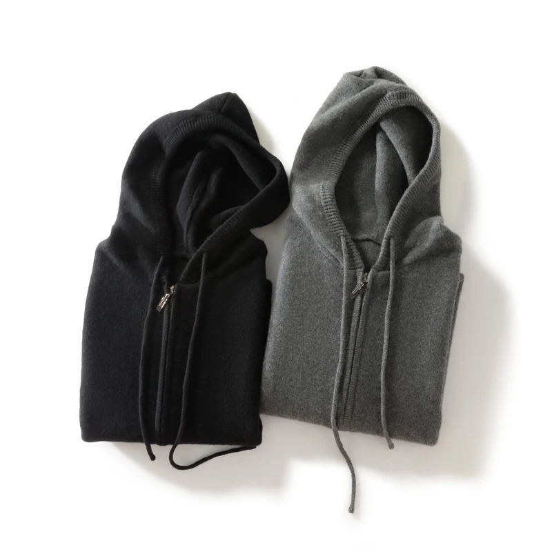 Smart Casual Men Waistcoat Sweater Cardigan 100 Merino Wool Autumn Winter Vest Tether Hoodie Warm Sleeveless Clothes 251030