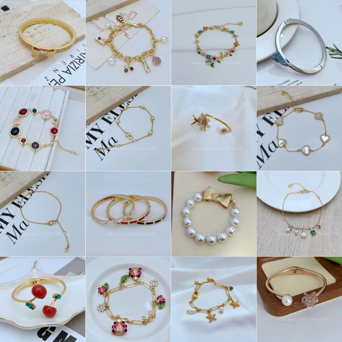 Kate Jewelry 14K Gold Bracelet Exquisite Jewelry Womens Christmas Gift 250407