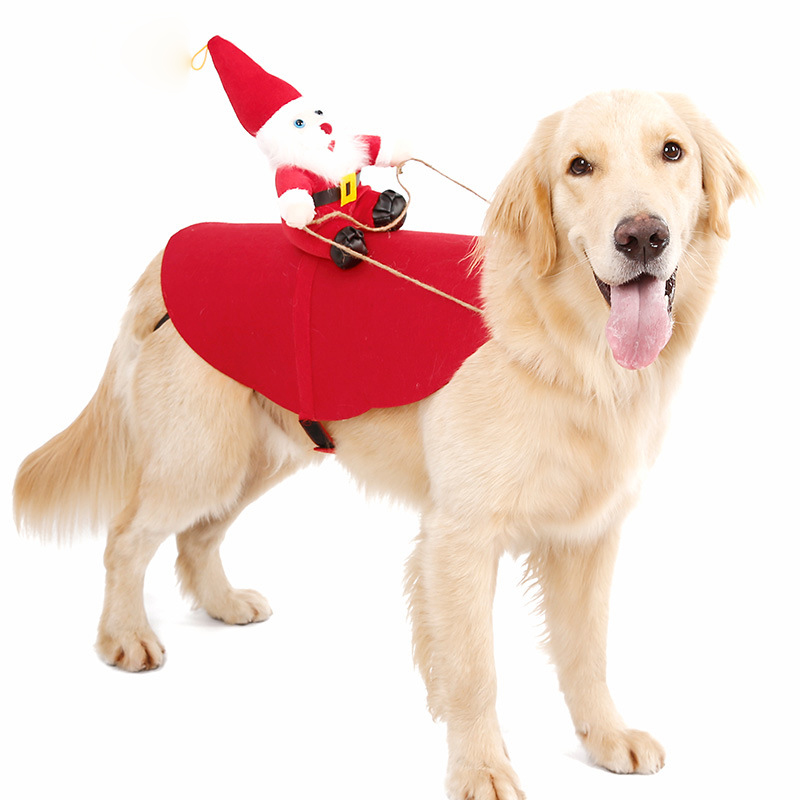 Funny Christmas Pet Attire Transform Your Dog into a Jolly Elf with Reindeer Horns
